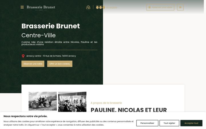 Screenshot of brasseriebrunet.com