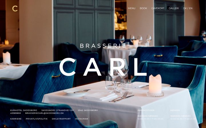 Screenshot of brasseriecarl.dk