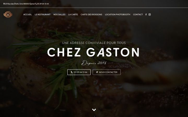 Screenshot of brasseriechezgaston.fr