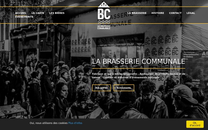 Screenshot of brasseriecommunale.fr