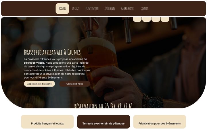Екранна снимка на brasseriedeaunes.fr