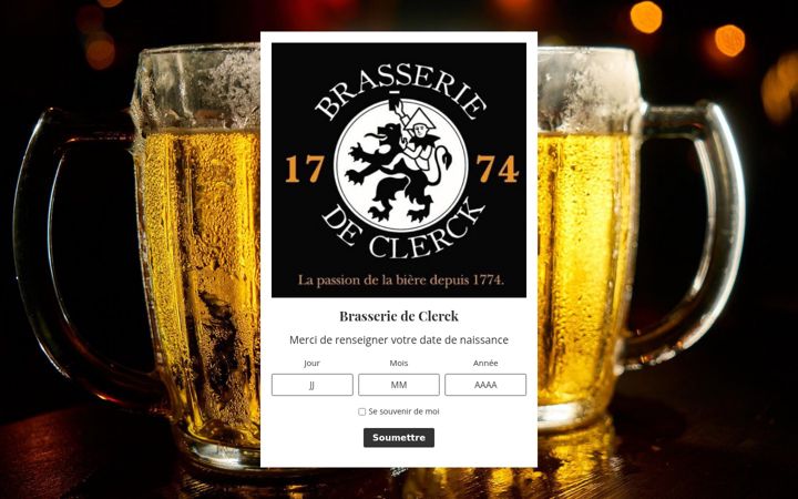 Screenshot of brasseriedeclerck.com