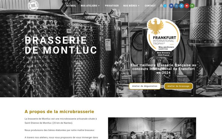 Screenshot of brasseriedemontluc.fr