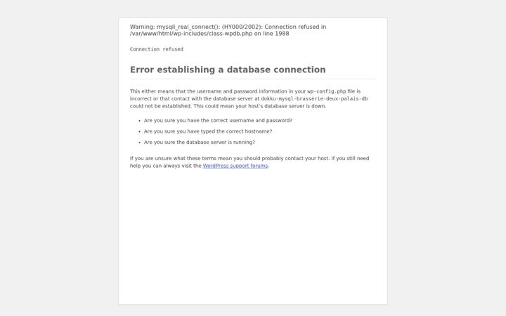 Screenshot του brasseriedesdeuxpalais.fr