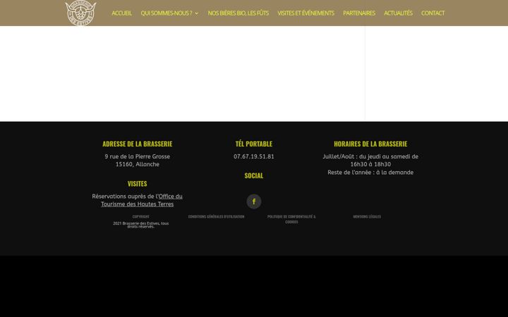 Screenshot of brasseriedesestives.com