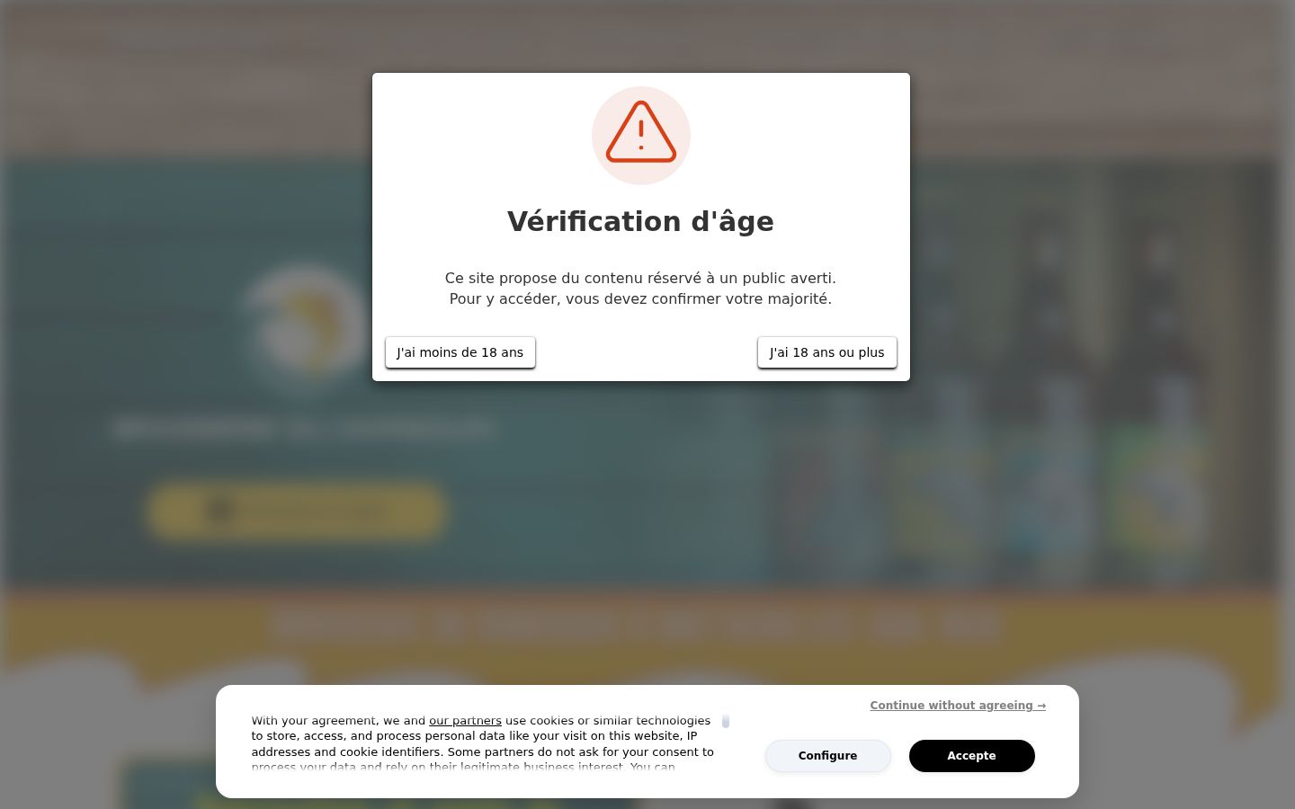 Screenshot des Einwilligungsbanners vor jeglicher Interaktion