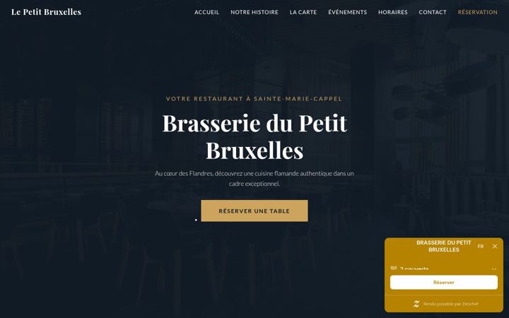 Screenshot of brasseriedupetitbruxelles.fr