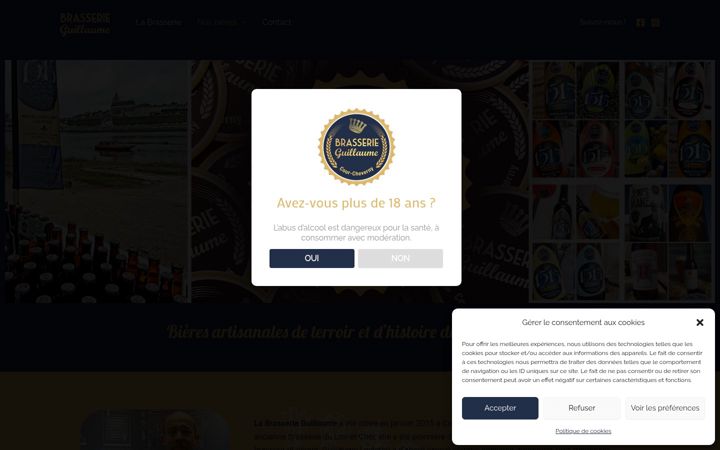 Screenshot of brasserieguillaume.com