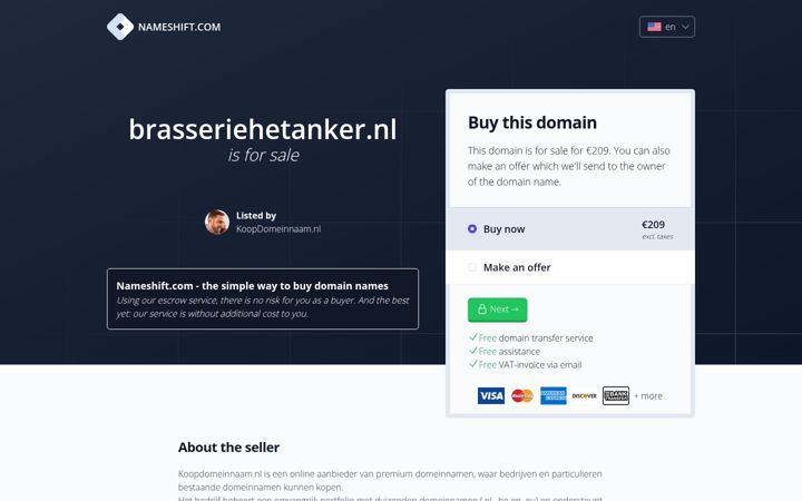 Skærmbillede af brasseriehetanker.nl