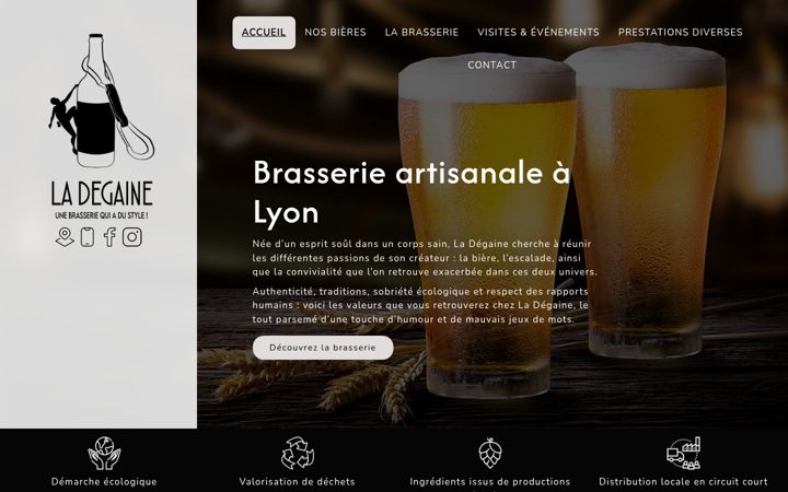 Screenshot of brasserieladegaine.com