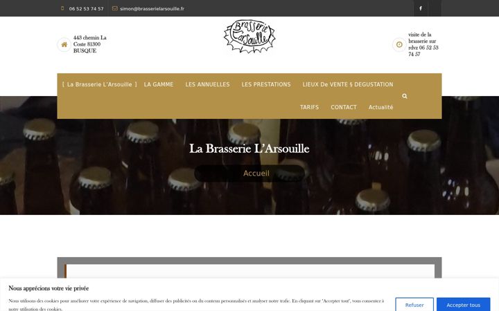 Screenshot του brasserielarsouille.fr