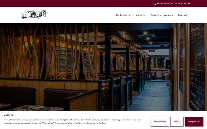 Screenshot of brasserielecommerce-cherbourg.fr