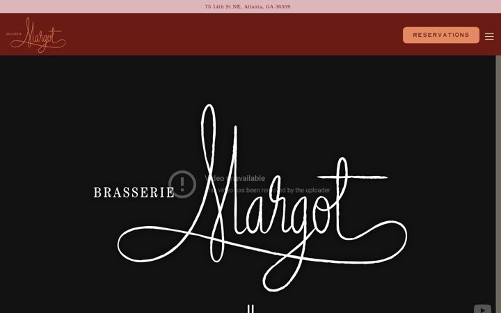 Screenshot of brasseriemargot.com