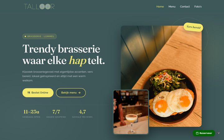 Screenshot of brasserietalloor.be