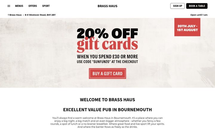 Screenshot of brasshaus.co.uk