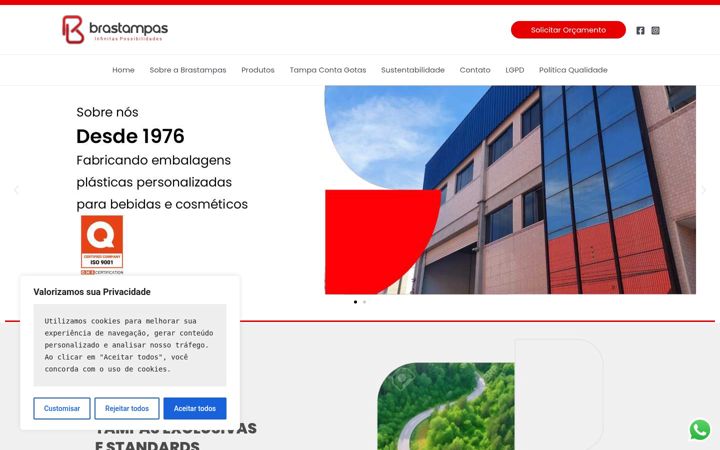 Snímek obrazovky brastampas.com.br