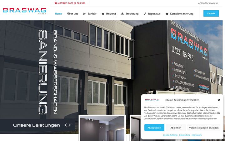 Screenshot of braswag.at