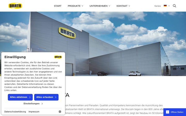 Screenshot of brata.de