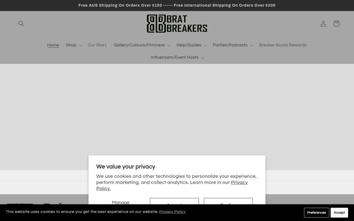 Screenshot ta' bratbreakers.com.au