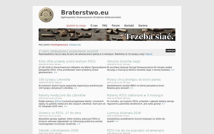 Screenshot of braterstwo.eu