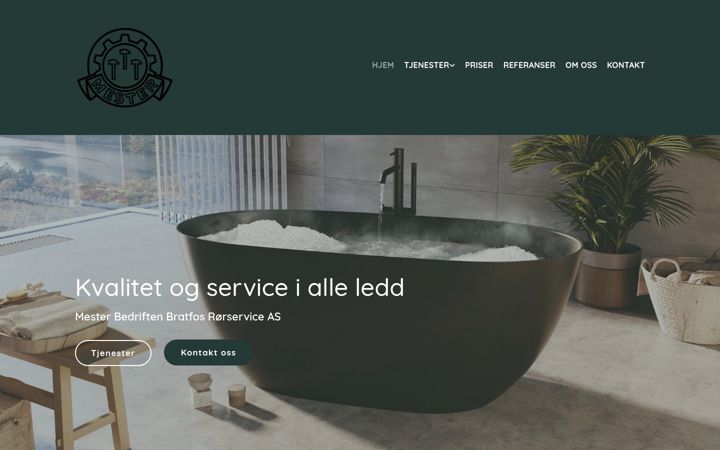 Skærmbillede af bratfosrorservice.no