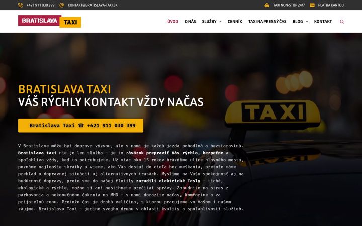 Ekrano kopija bratislava-taxi.sk