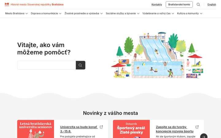 Screenshot of bratislava.sk