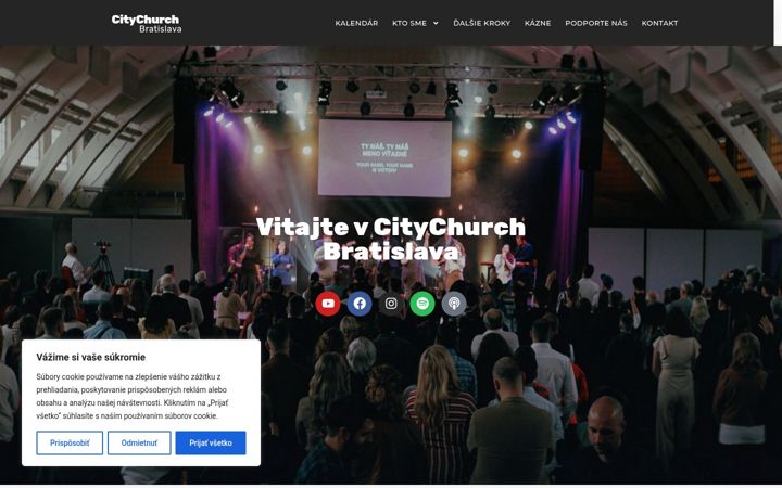 Screenshot of bratislavacitychurch.sk