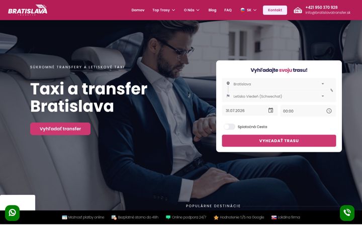 Screenshot ta' bratislavatransfer.sk