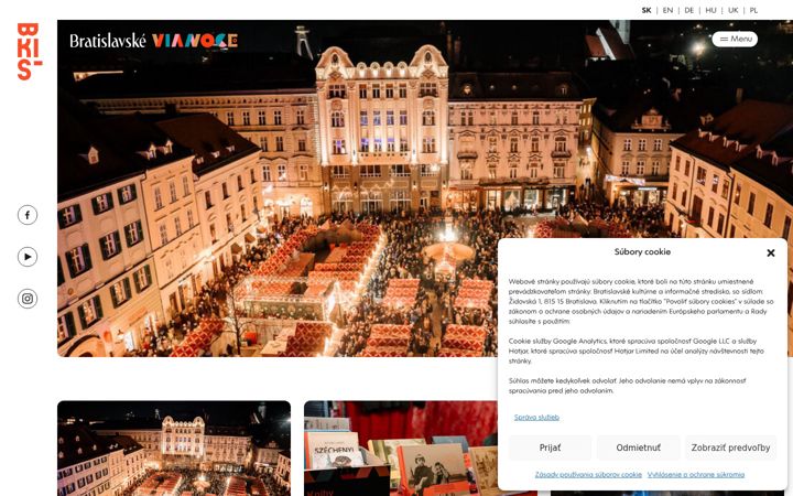 Screenshot ta' bratislavskevianoce.sk