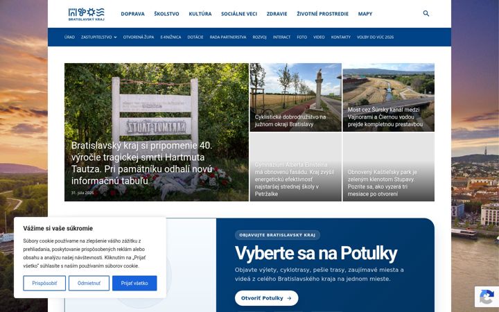 Screenshot ta' bratislavskykraj.sk