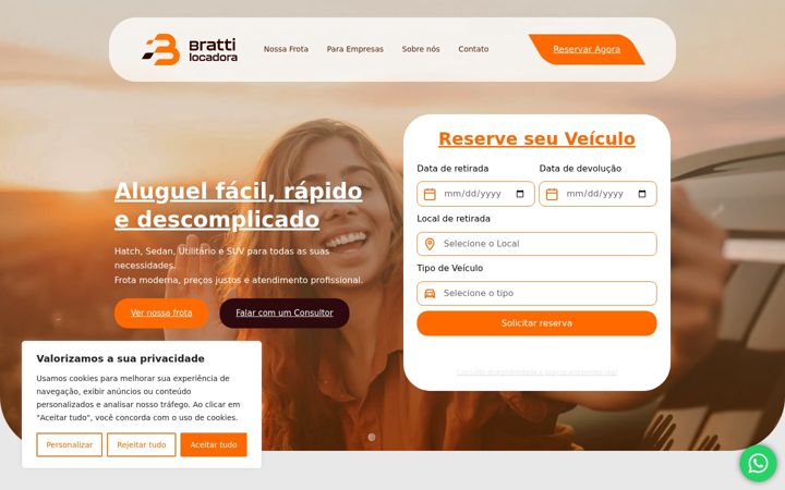 Screenshot of brattilocadora.com.br