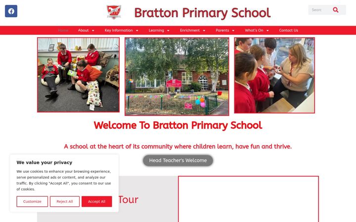 Screenshot ta' bratton.wilts.sch.uk