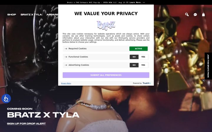 Screenshot of bratz.com