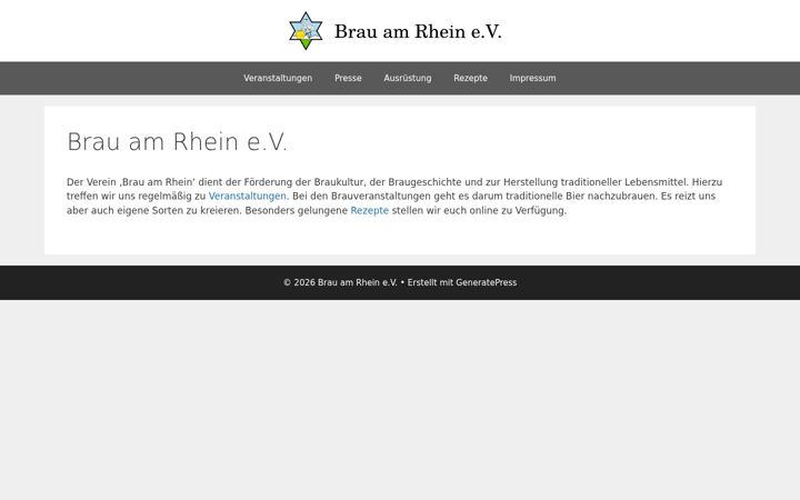 Екранна снимка на brau-am-rhein.de