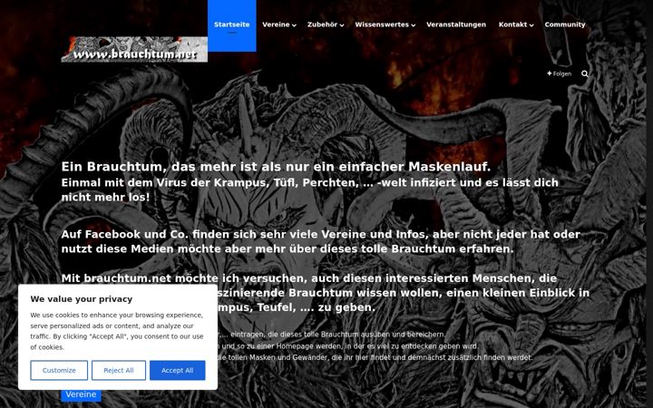 Screenshot of brauchtum.net