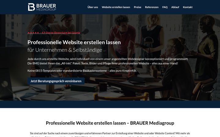 Screenshot of brauer-mediagroup.com