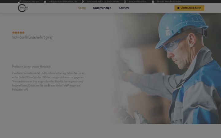 Screenshot of brauer-metallbau.de