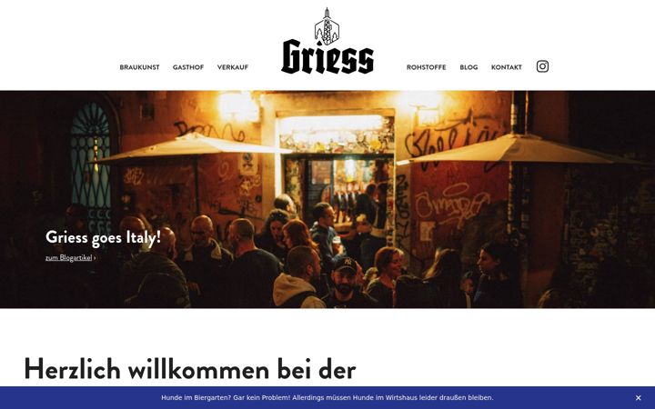 Screenshot of brauerei-griess.de