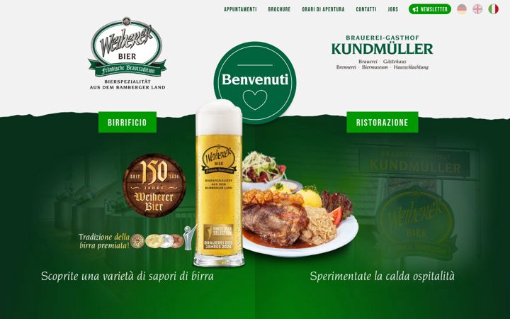 Screenshot of brauerei-kundmueller.it