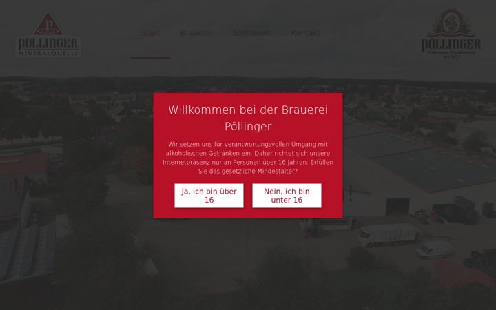 Screenshot of brauerei-poellinger.de