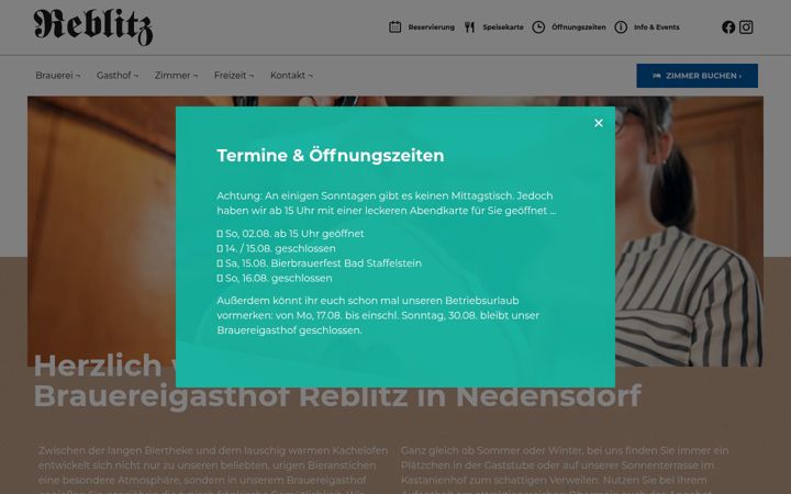 Screenshot of brauerei-reblitz.de