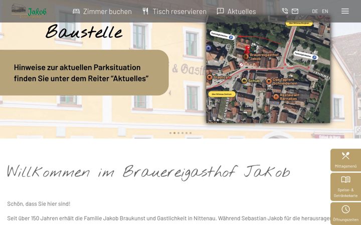 Screenshot of brauereigasthof-jakob.de