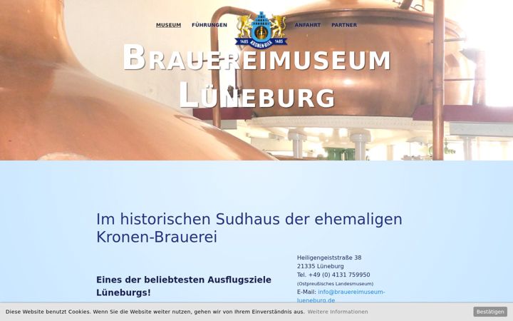 Screenshot of brauereimuseum-lueneburg.de