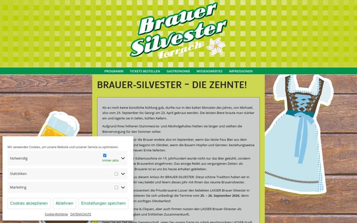 Screenshot of brauersilvester.de