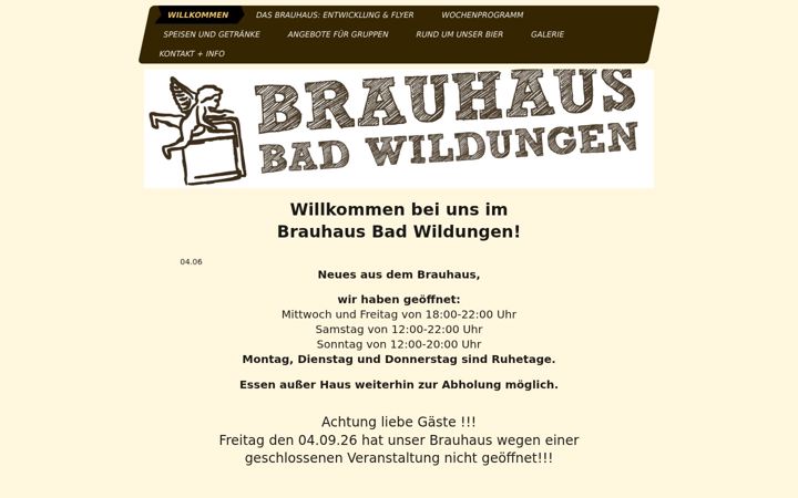 Snimka zaslona za brauhaus-bad-wildungen.de