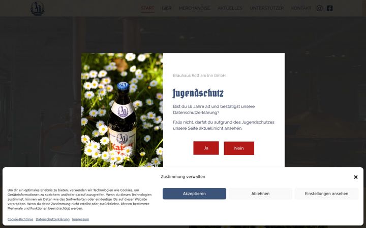 Snimka zaslona za brauhaus-rott.de