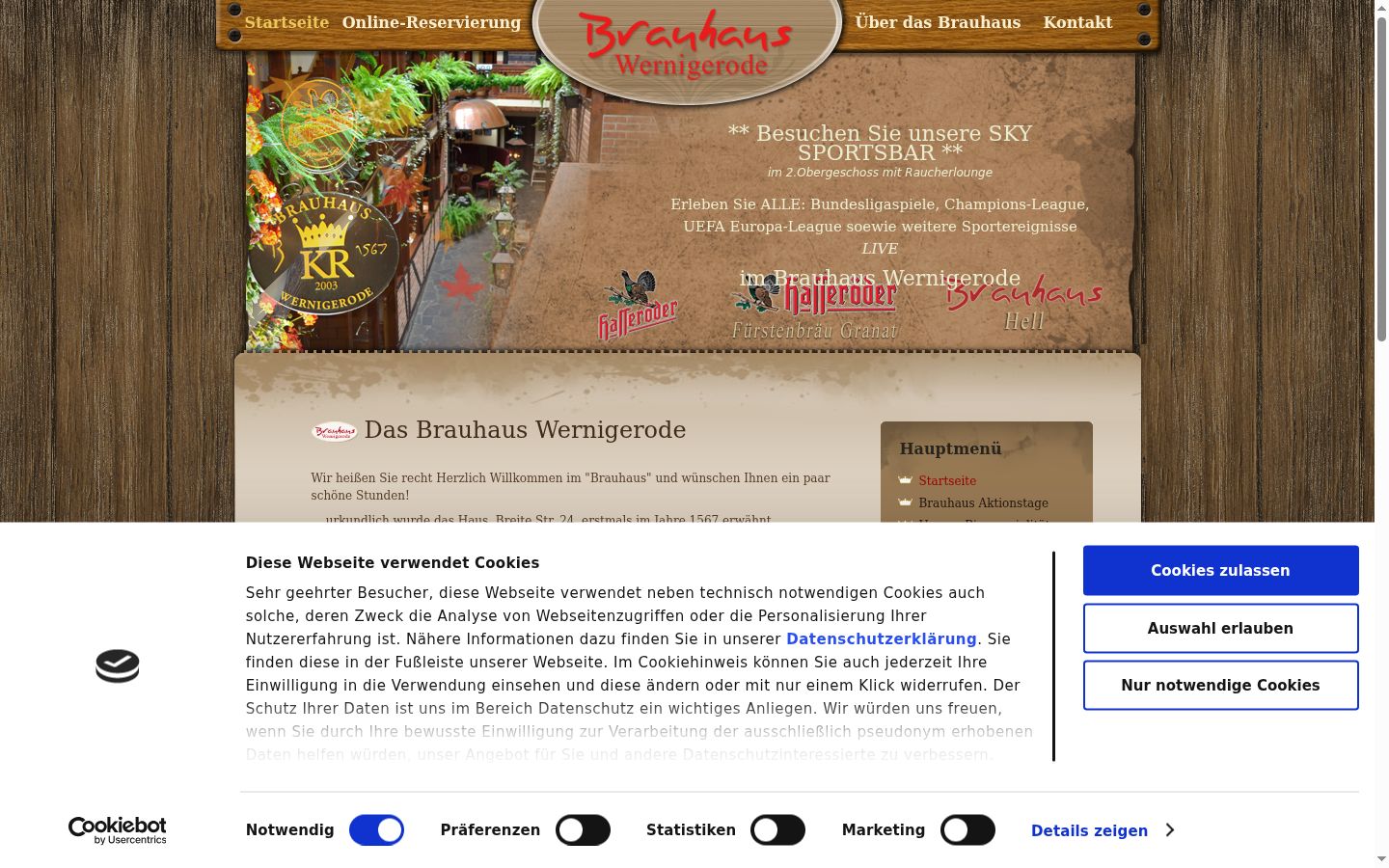 Screenshot of the consent banner shown before any interaction