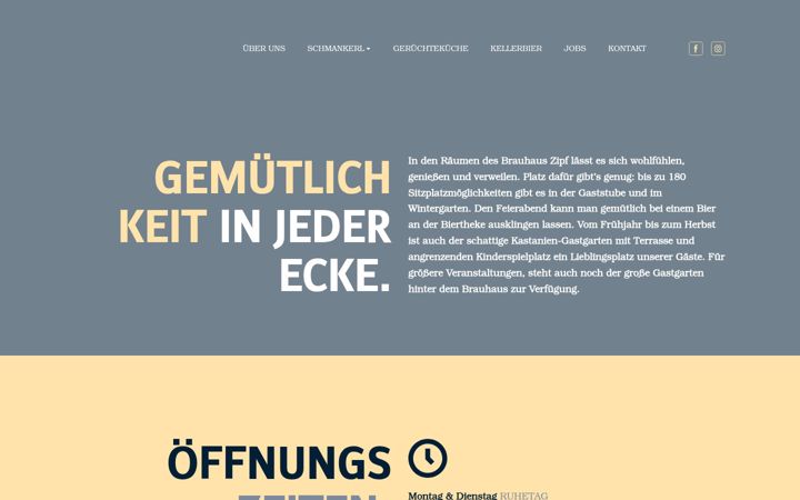 Screenshot of brauhaus-zipf.at