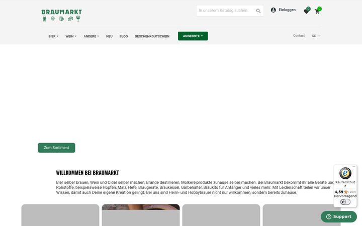 Screenshot of braumarkt.com